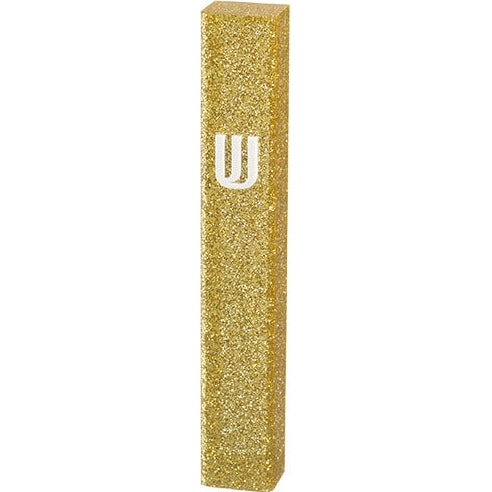 Perspex Mezuzah 12 cm - Glitter Gold