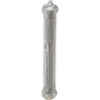 Plastic Glitter Transparent Mezuzah 20 cm with Rubber Cork - Crown