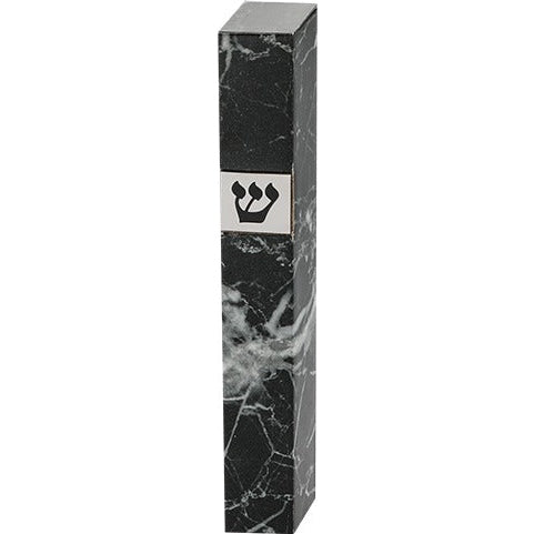 Plastic Mezuzah 15 Cm- "black Marble"