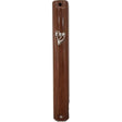 Plastic Mezuzah with Rubber Cork 15 cm-Brown Wood Design