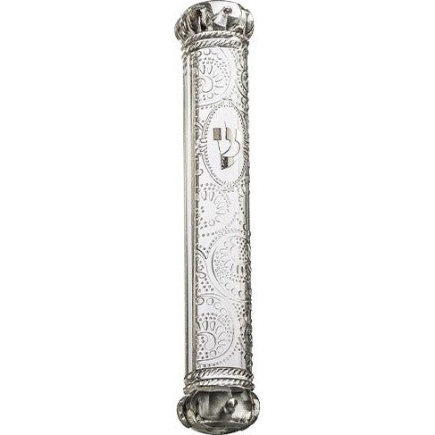 Plastic Transparent Crown Series Mezuzah With Rubber Cork 15 Cm - Ornaments