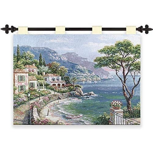 Ralcim Cotton Jacquard Woven Tapestry Wall Hanging Sea Waves 26"x 36"