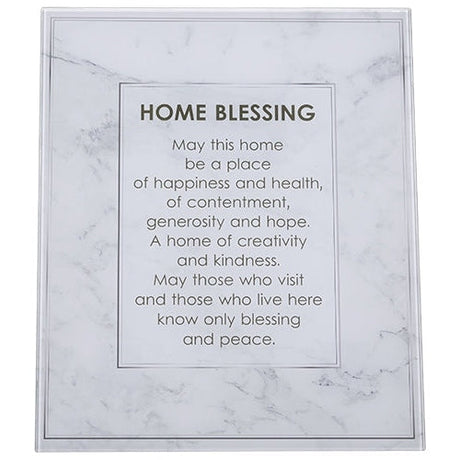 Reinforced Glass Blessing For Wall Hanging 36*30cm- English Home Blessing