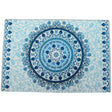 Reinforced Thick Glass Challah Tray 25x37 Cm - Blue