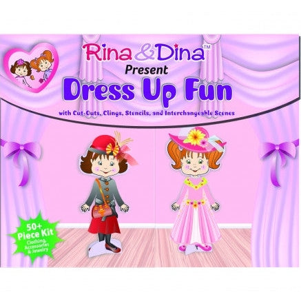 Rina and Dina Dress Up Fun Paper Dolls with Clingies