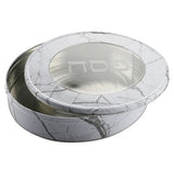 Round Tin Matzah Box 34 cm with print and plaque