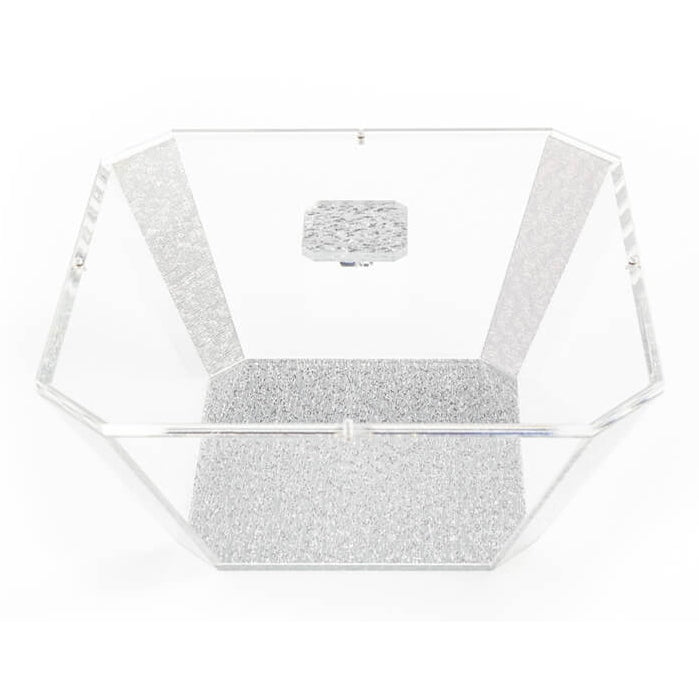 Salad Bowl With Lid Silver Glitter Small