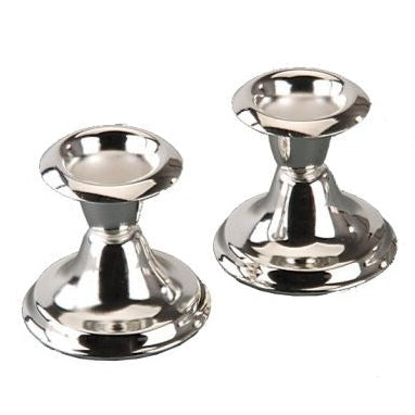 Set Mini Silver Plated Candlesticks 2.5"