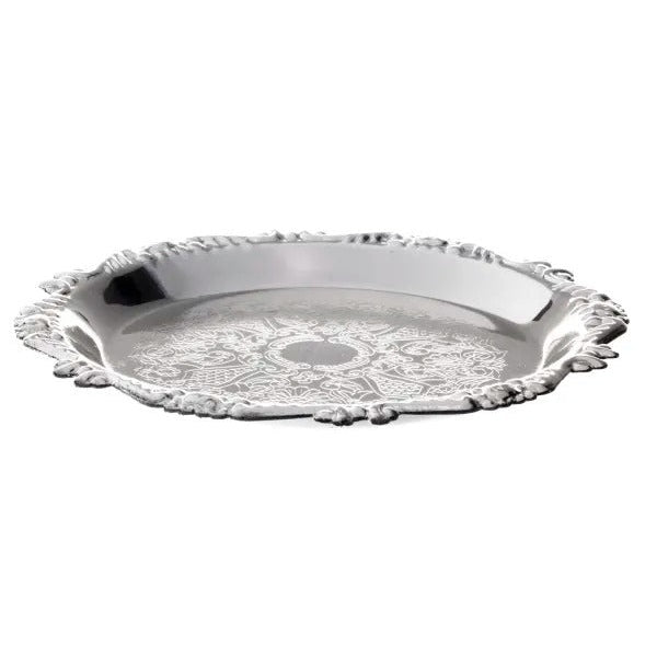 Set Of 6 Silver Plated Trays For Kiddush Cup 4"