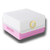 Shabled Shabbos Lamp Led, Pink/White Body, Gold Clock,