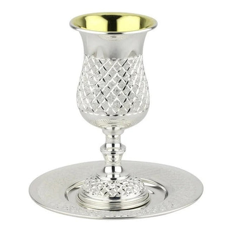 Shaul Diamond Goblet Kiddush Set