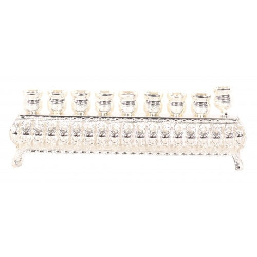 Silver-Plated Low-Lying Oil Menorah