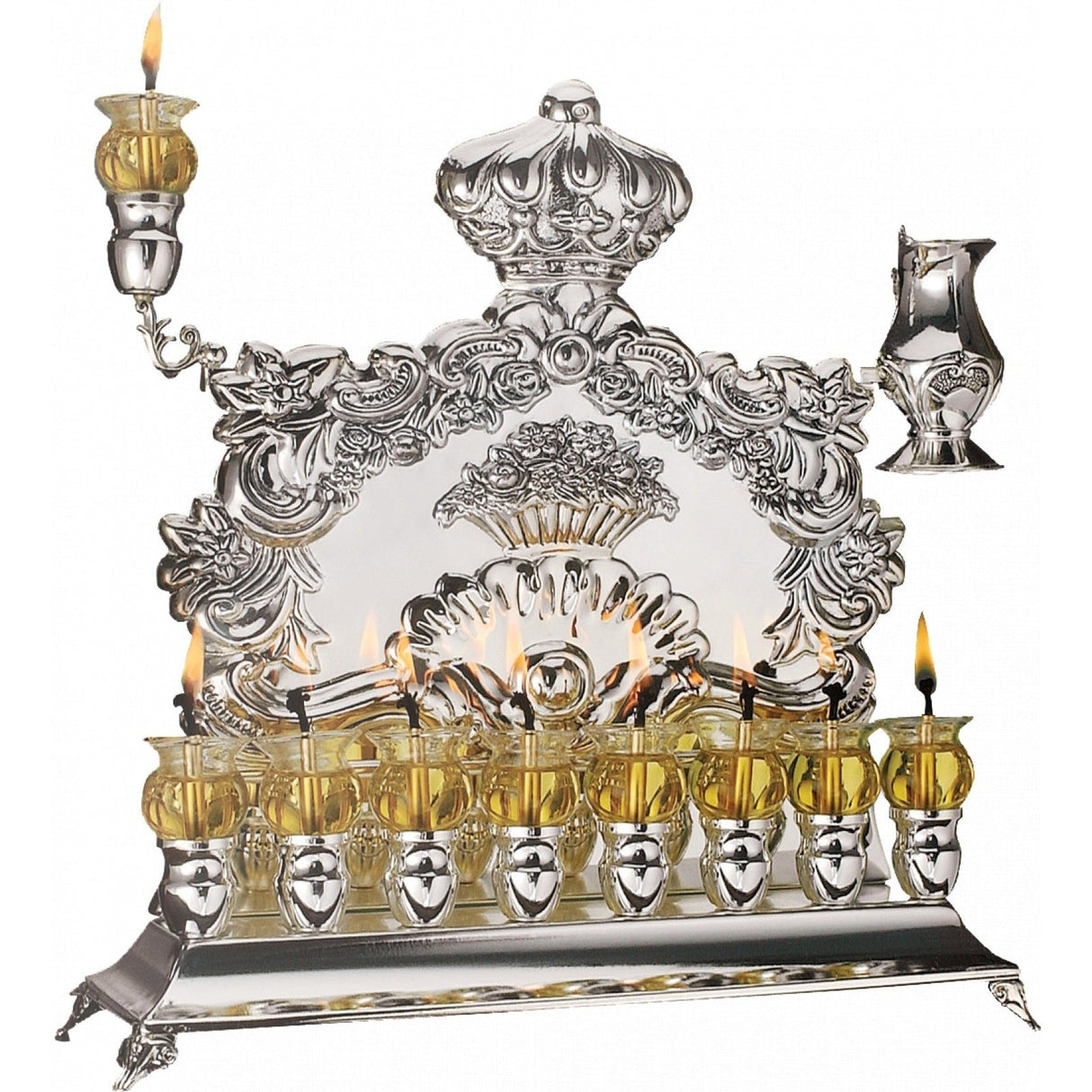 Silver Plated Wall Menorah