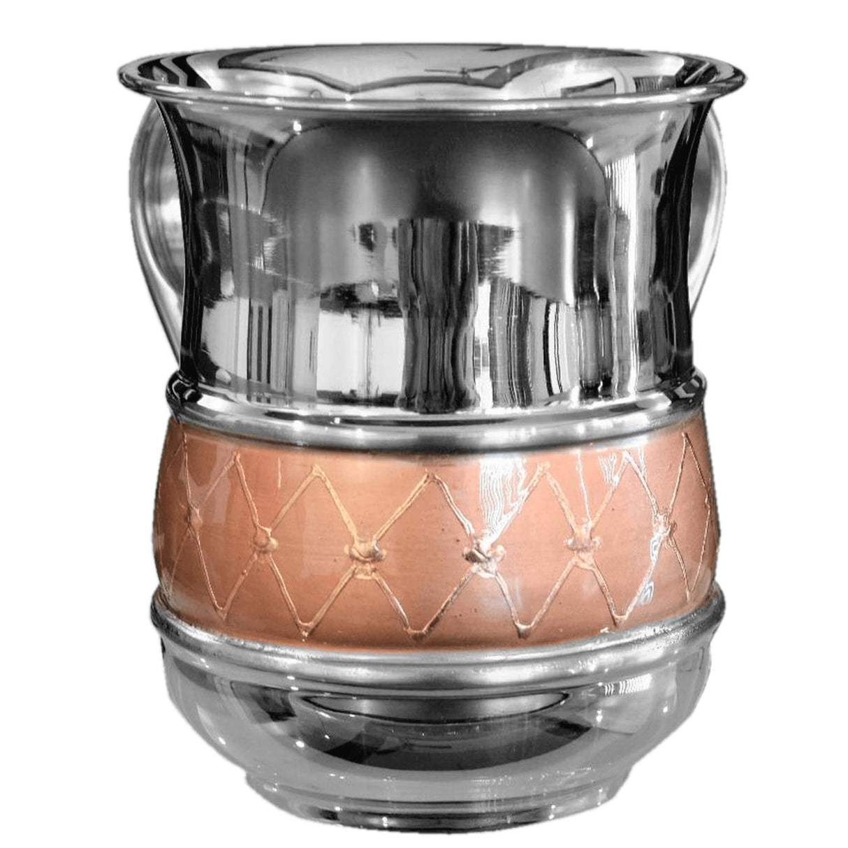 Stainless Steel Wash Cup - Rose Gold Diamonds