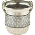 Stainless Steel Washing Cup 13 cm Set with Silver Stones