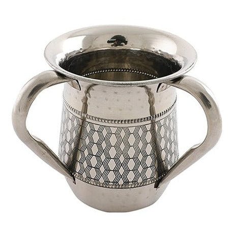 Stainless Steel Washing Cup 13cm- Silver Dotted Design #2