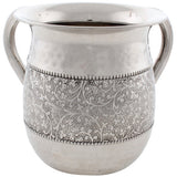 Stainless Steel Washing Cup 13cm- Silver Dotted Design