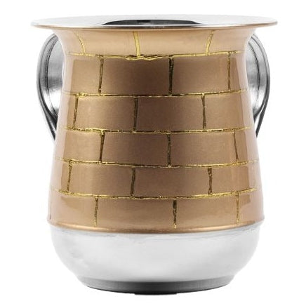 Stainless Steel Washing Cup Gold Bricks 5"