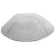 Suede Snow White Kippah 16 Cm