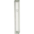 Transparent Plastic Mezuzah 15 cm - Silver SHIN & Stripe with Rubber Cork