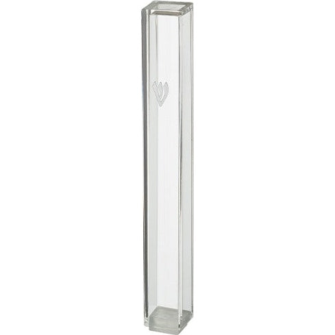 Transparent Plastic Mezuzah with Rubber Cork 12 cm