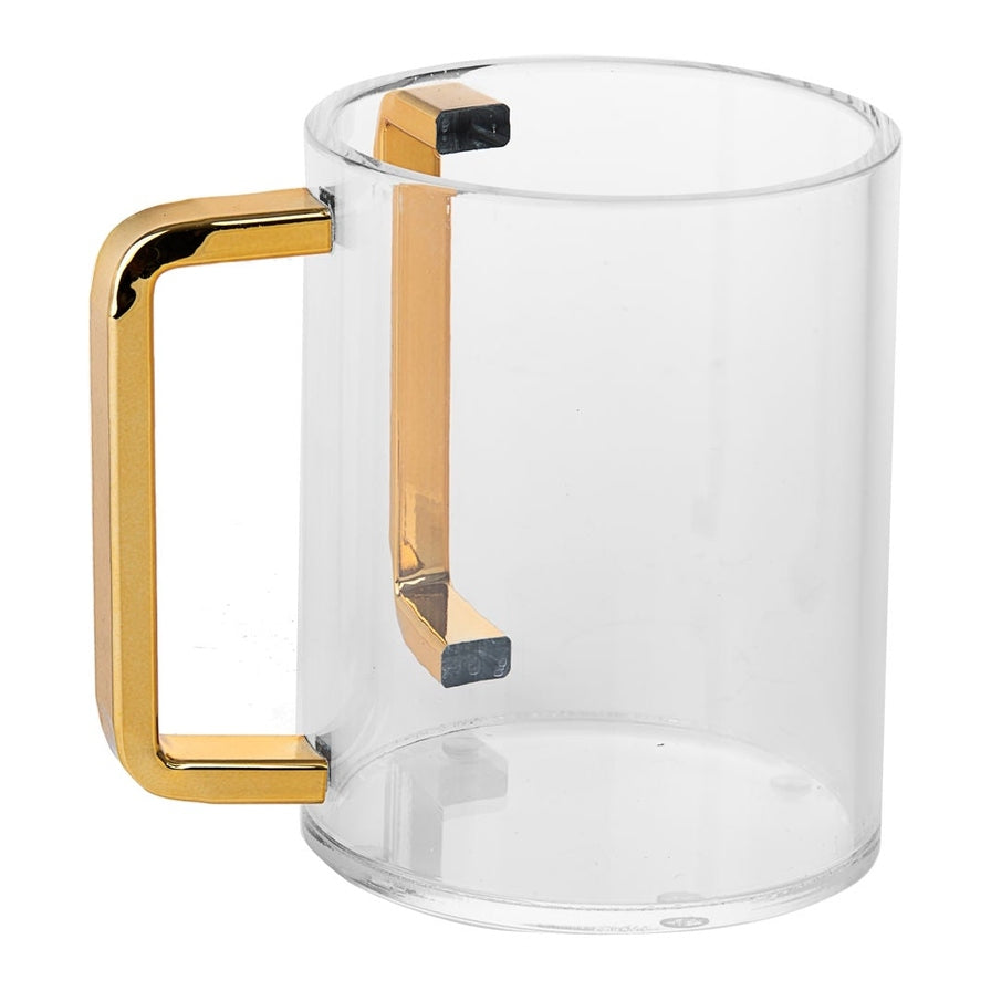 Wash Cup Lucite Gold handles