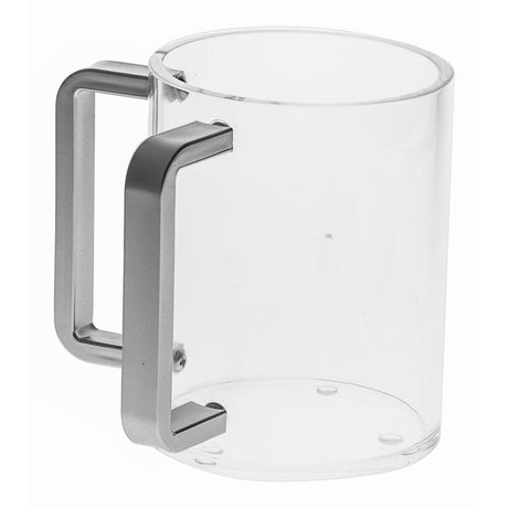 Wash Cup Lucite with Silver Handle Matt