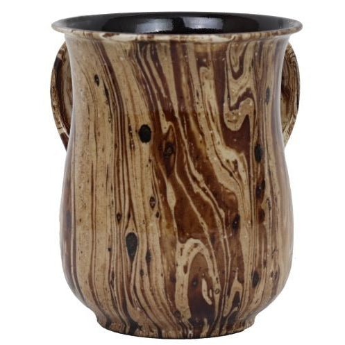 Washing Cup Marble Brown