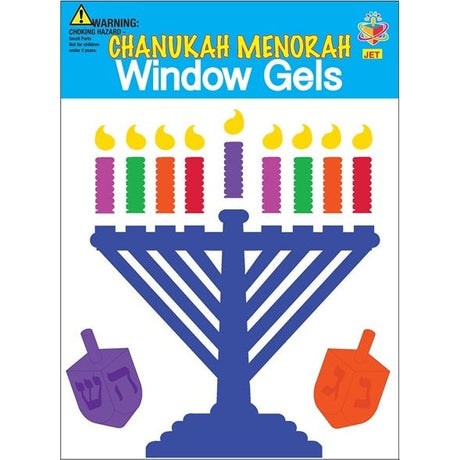 Window Gel Fun - Chanukah Menorah