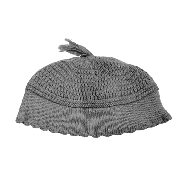 Yerushalmi Kippah Grey - Medium