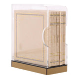 Zemiros Set - Lucite Box With Gold Benchers