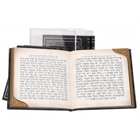 Zemiros Shabbos SET Square PU Booklet Black 5.5" x 5.5"